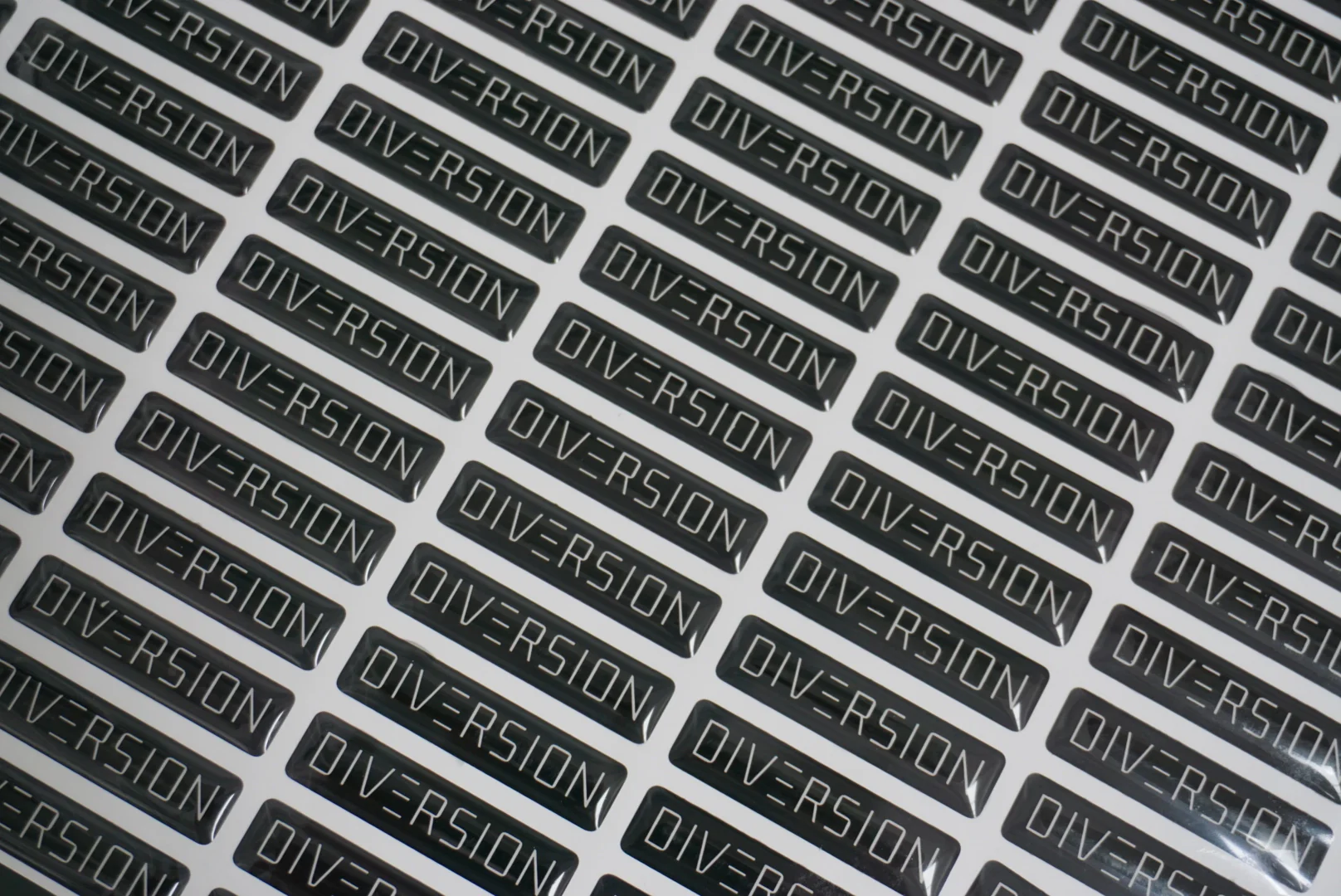 DIVERSION Gel Boot / Trunk Self Adhesive Badge (Black & White) - Image 8