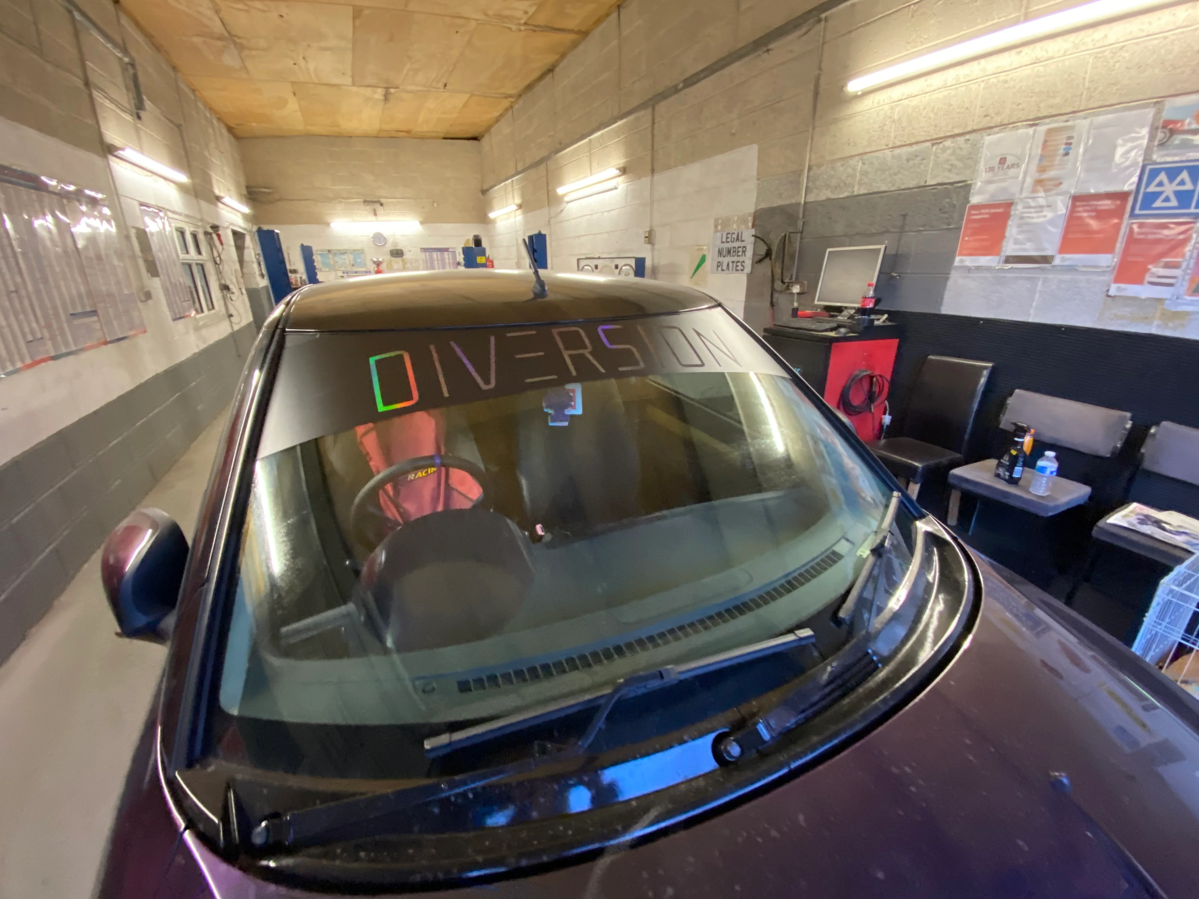 DIVERSION Sun Strip / Window Banner (BLACK OIL SLICK/MULTICOLOURED) - Image 5