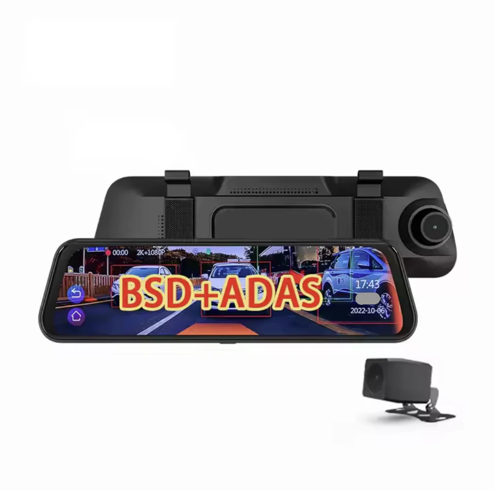 DIVEYE - 9.66-inch Touch Screen Dashcam / Mirror (Front 4K and Rear 1080P) + ADAS and BSD Functions - Image 4