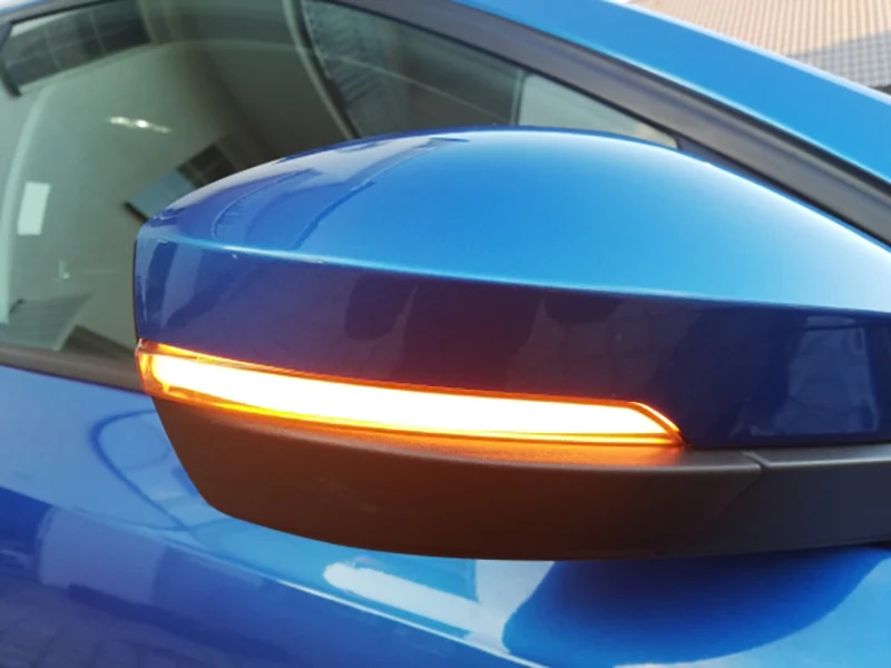 Dynamic Sweeping Mirror Indicators For Volkswagen T-ROC (2017+ Models) And Skoda Octavia (2014 - 2019 Models) (Dynamic Orange)
