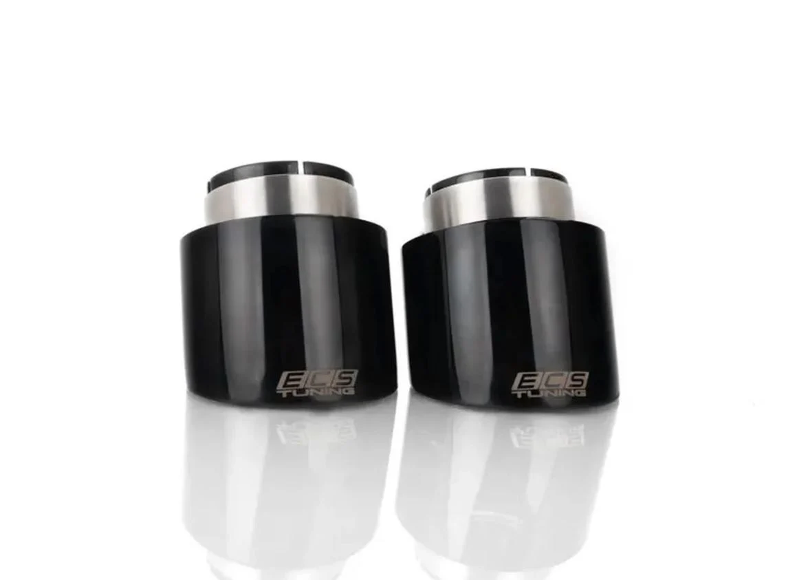 ECS Tuning 4" OE Fit Exhaust Tips - Black Chrome - Pair - Mk6/Mk7 GTI - Image 2
