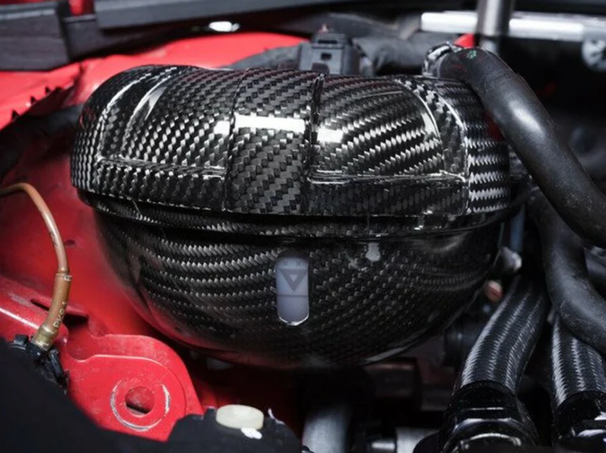 ECS Tuning Carbon Fibre Coolant Tank Covers - MQB Models - Image 3