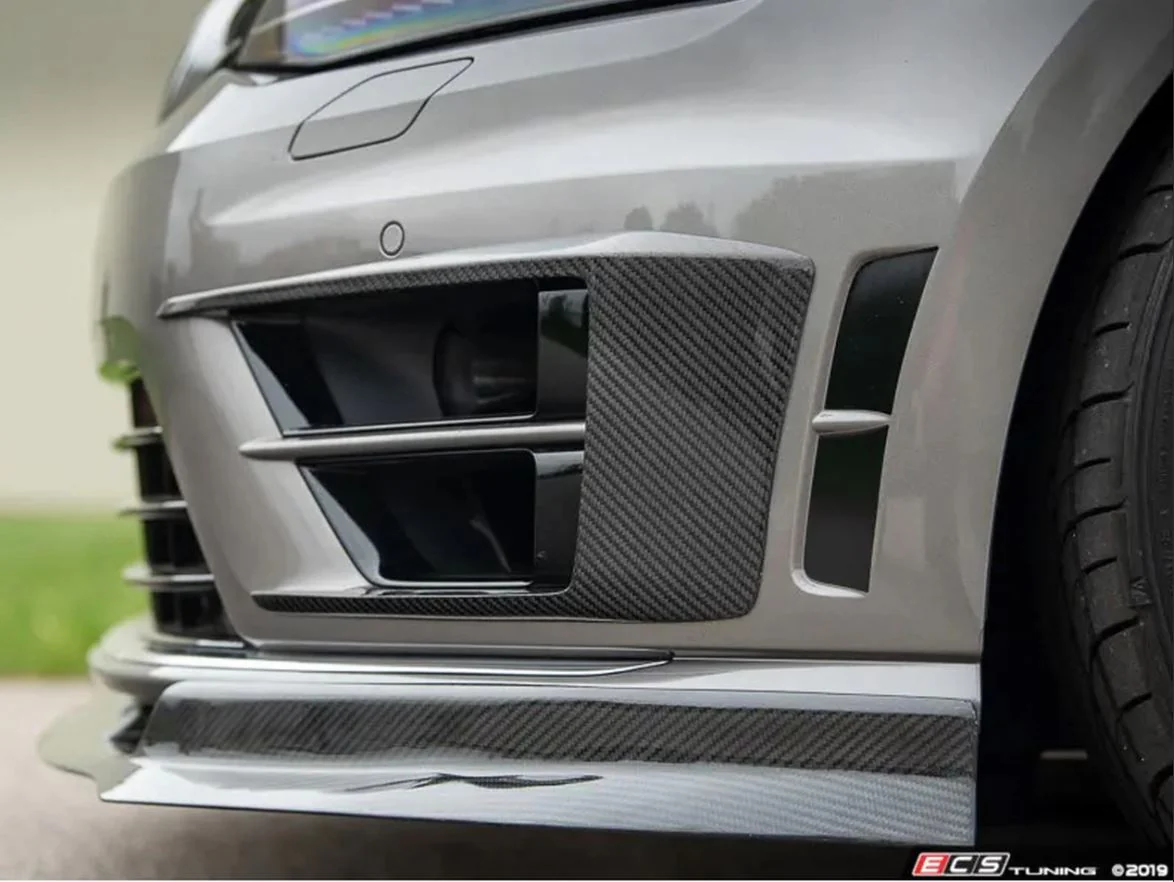ECS Tuning Carbon Fibre Front Bumper Grille Flare Set - Golf Mk7 R