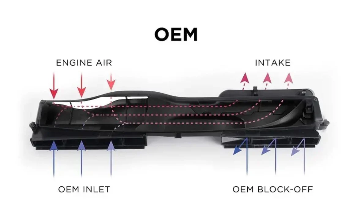 ECS Tuning Luft-Technik Dual Air Inlet Duct - Matte Textured - MQB 2.0T - Image 3