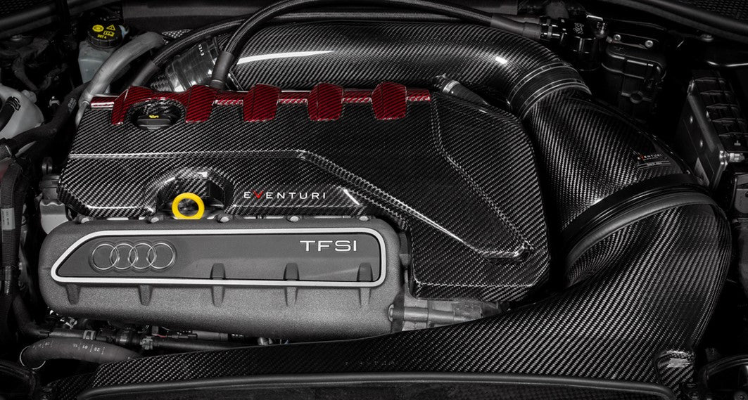 Eventuri Carbon Fibre Black and Red Engine Cover - RS3 Gen 2 / TTRS 8S / RS3 8Y - Image 3