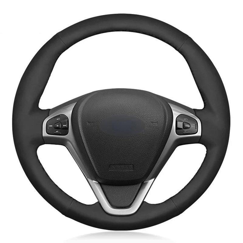 Ford Fiesta MK7 & MK7.5 / Ecosport Full Suede / Alcantara Stitch On Steering Wheel Cover (2009-2018)