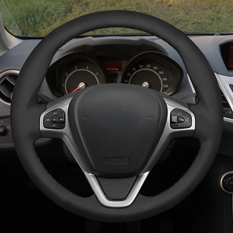 Ford Fiesta MK7 & MK7.5 / Ecosport Full Suede / Alcantara Stitch On Steering Wheel Cover (2009-2018) - Image 2
