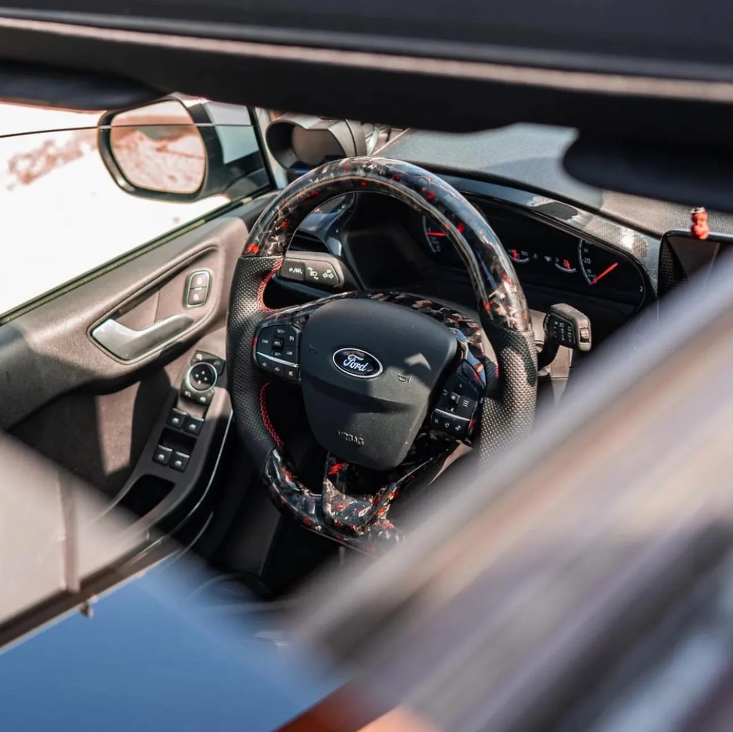 Ford Fiesta MK8 / MK8.5 Carbon Fibre Custom Steering Wheel (MK8 2018 - Present) - Image 2