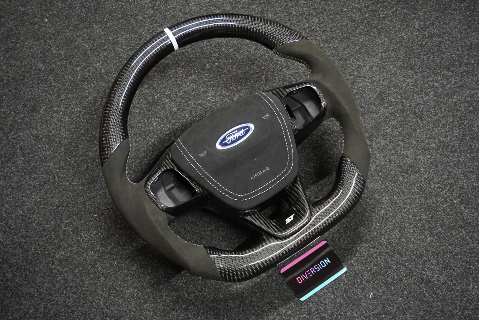 Ford Fiesta MK8 / MK8.5 Carbon Fibre Custom Steering Wheel (MK8 2018 - Present) - Image 3