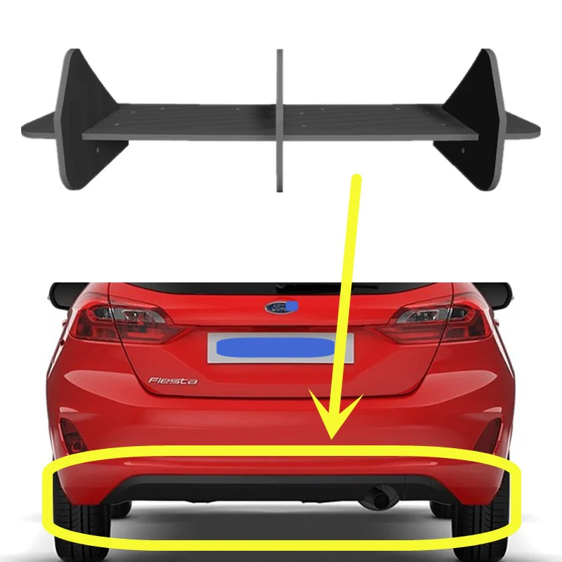 Ford Fiesta MK8 Rear Fin Diffuser (Standard Bumper 2018+) - DAS Automotive - Image 2