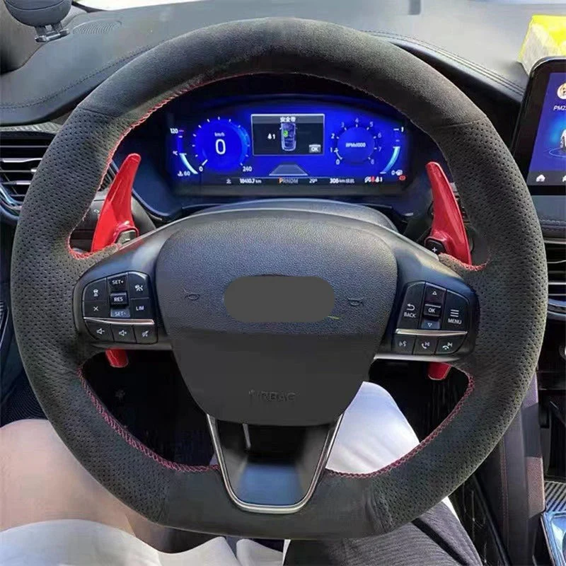 Ford Fiesta MK8 Suede / Alcantara Custom Steering Wheel Cover (2018+ Models) - Image 2