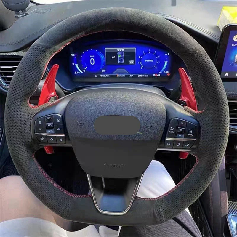 Ford Transit Custom Suede / Alcantara Custom Steering Wheel Cover (2018+ Models) - Image 2