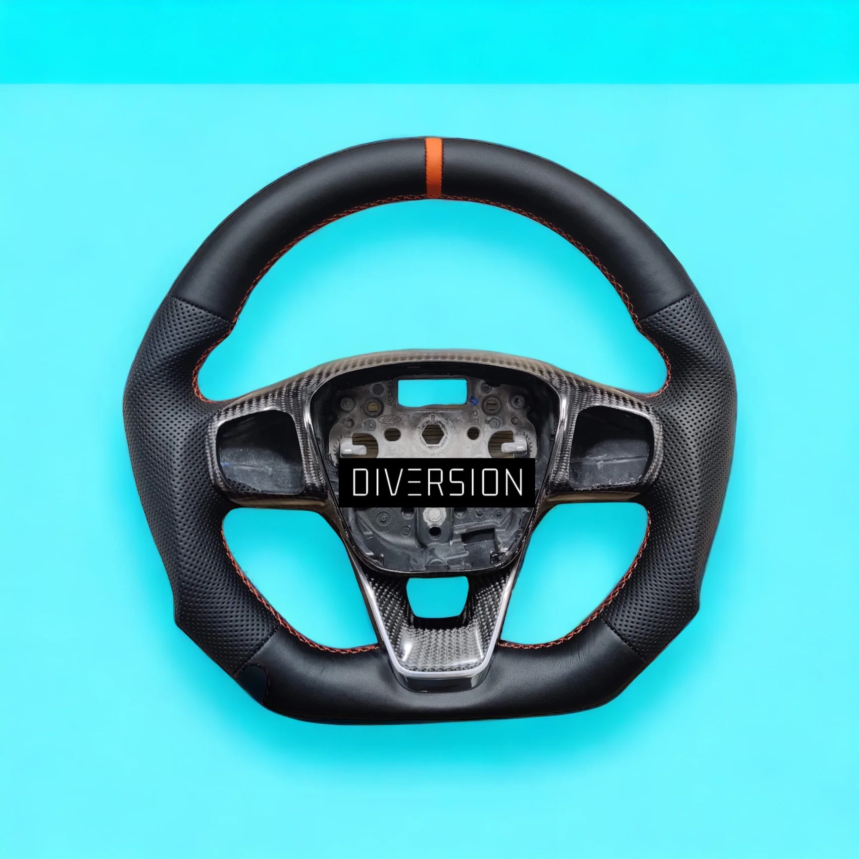 Ford Transit MSRT Leather / Carbon Fibre Custom Steering Wheel (2018 - Present) - Image 4