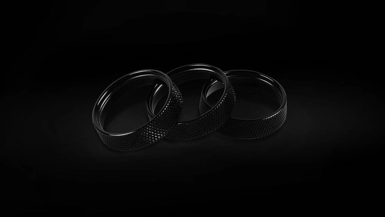 Leyo Motorsport Black Billet Alloy Climatronic Rings Golf MK7/MK7.5 - Image 4