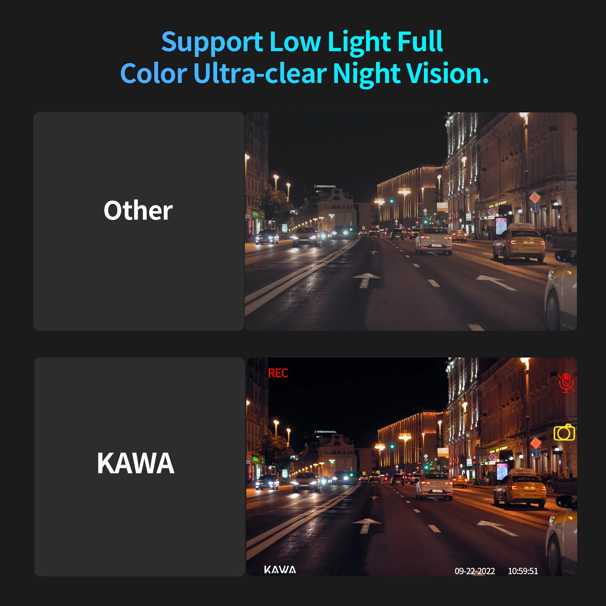 Kawa D6 High Resolution Vehicle Dashboard Camera / Dash Cam (HD1440p) UNIVERSAL - Image 13