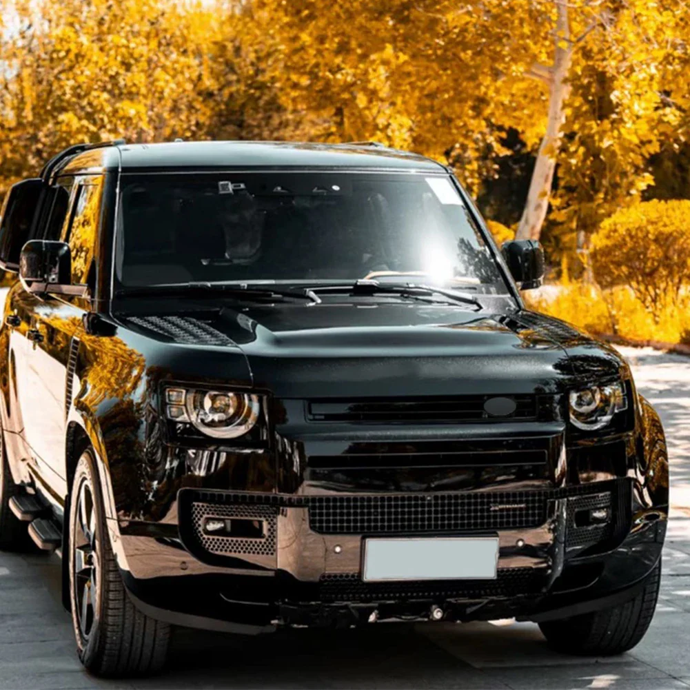 Land Rover Defender 90 110 130 Gloss Black Front Bumper Trim (2020-2024) - Image 4