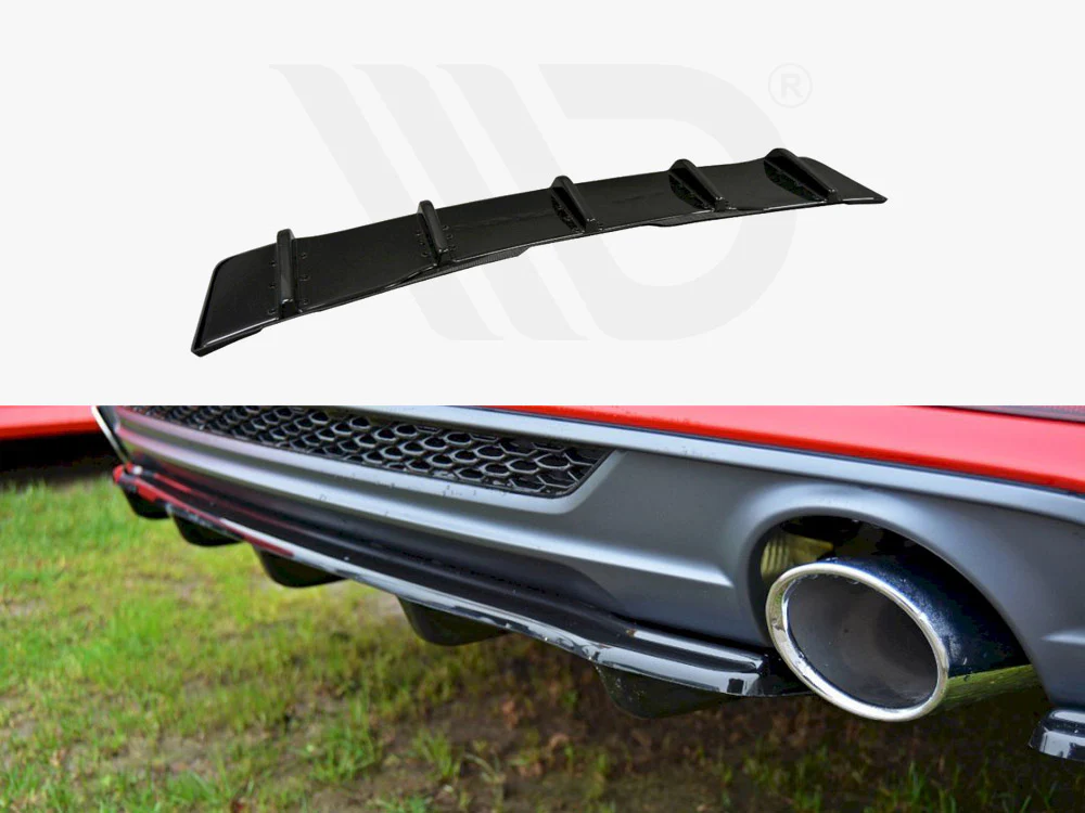 Maxton Design Central Rear Splitter For Audi A5 S-Line F5 Coupe (With a Vertical Bar)
