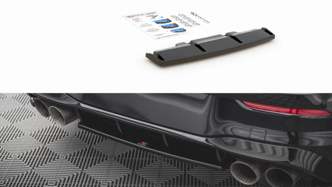 Maxton Design Central Rear Splitter for Volkswagen Golf MK8 R (2020+)