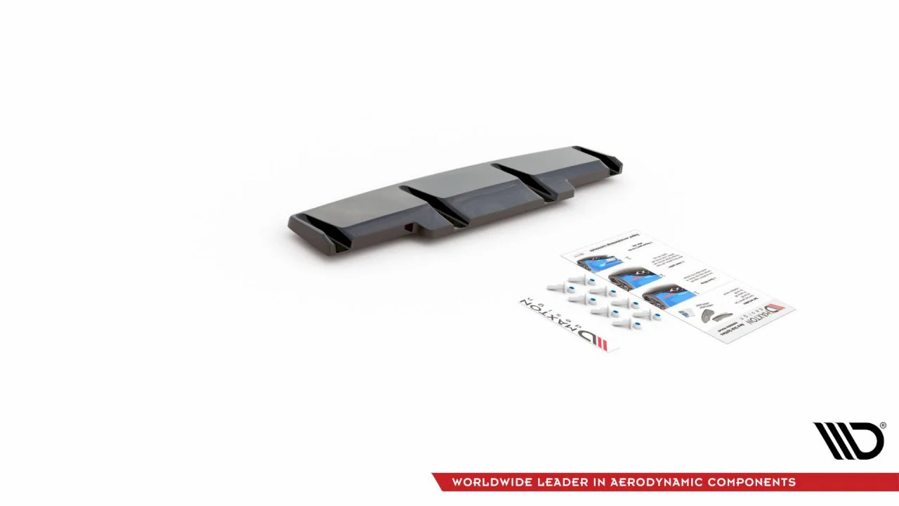 Maxton Design Central Rear Splitter for Volkswagen Golf MK8 R (2020+) - Image 6