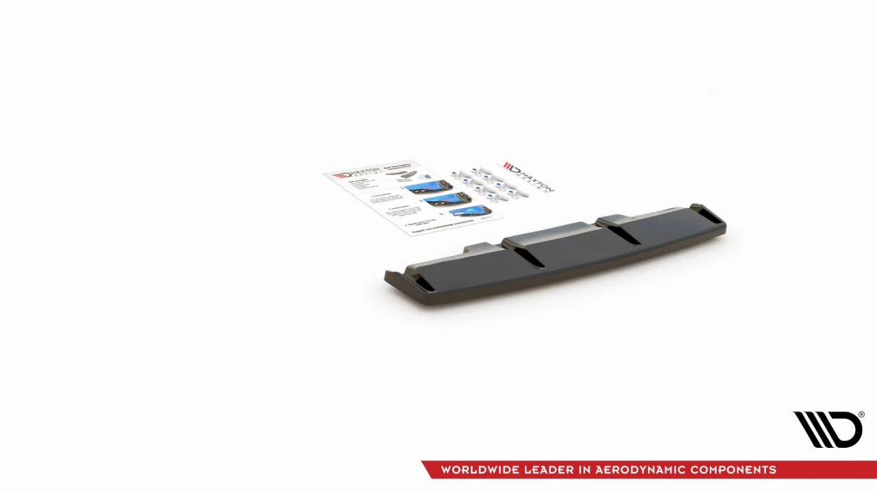 Maxton Design Central Rear Splitter for Volkswagen Golf MK8 R (2020+) - Image 7