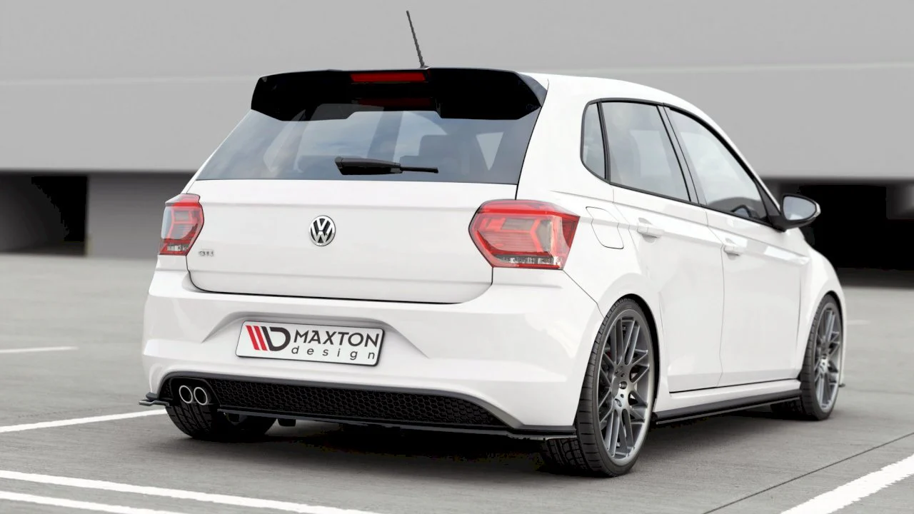 Maxton Design Central Rear Splitter (W/ Vertical Bars) Volkswagen Polo MK6 GTI (2017-2021) - Image 2