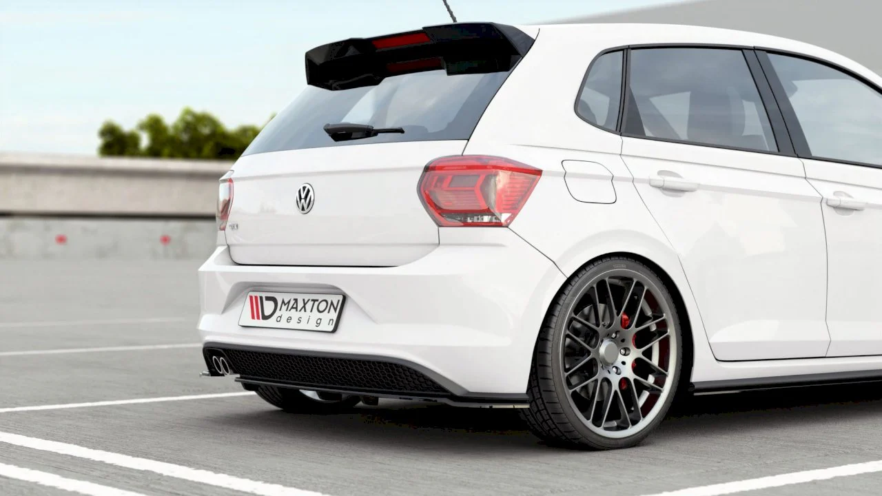 Maxton Design Central Rear Splitter (W/ Vertical Bars) Volkswagen Polo MK6 GTI (2017-2021) - Image 3