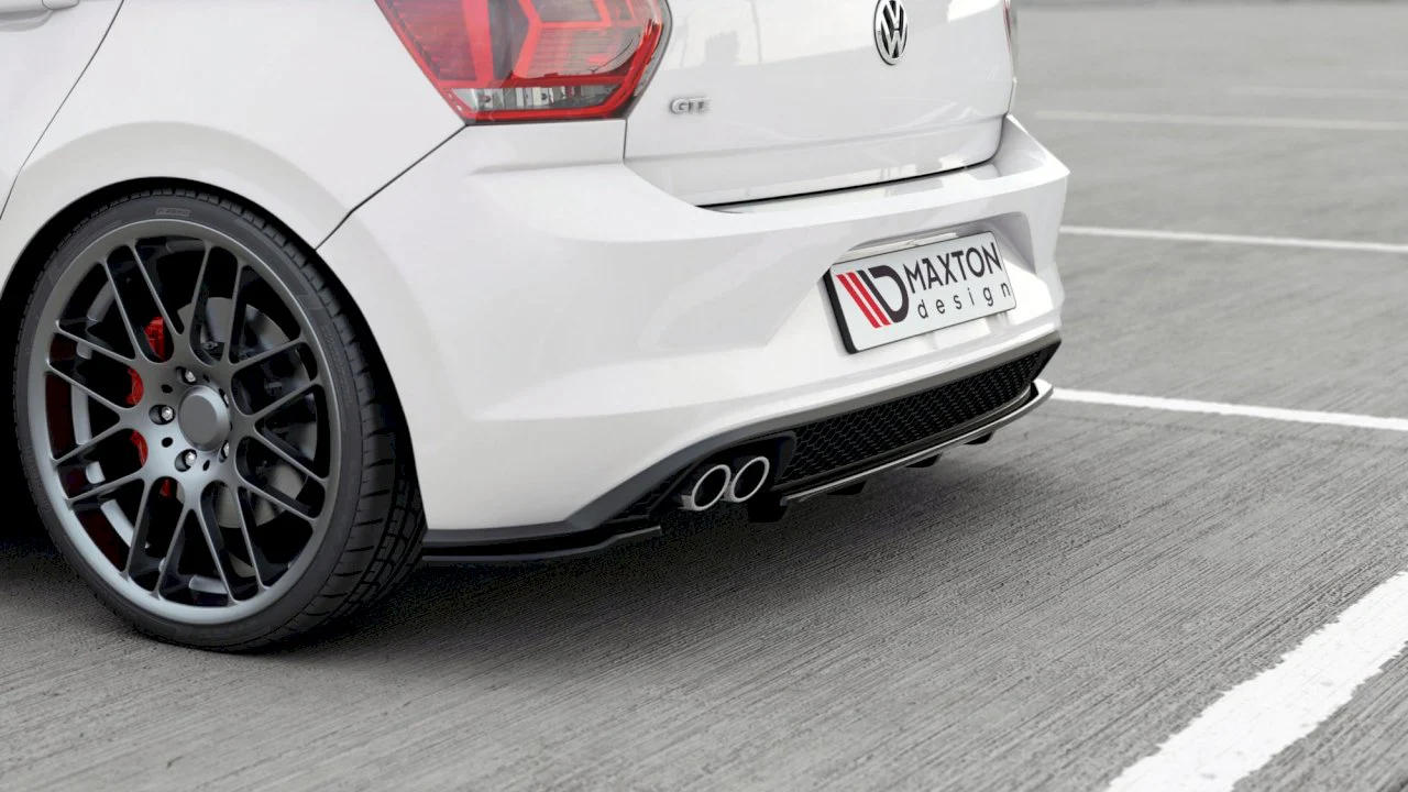 Maxton Design Central Rear Splitter (W/ Vertical Bars) Volkswagen Polo MK6 GTI (2017-2021) - Image 5