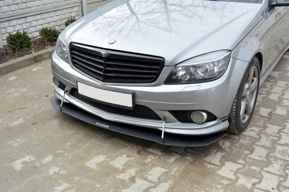 Maxton Design Front Racing Splitter for Mercedes C-Class W204 AMG-Line (Pre-Face 2007-2010) - Image 3