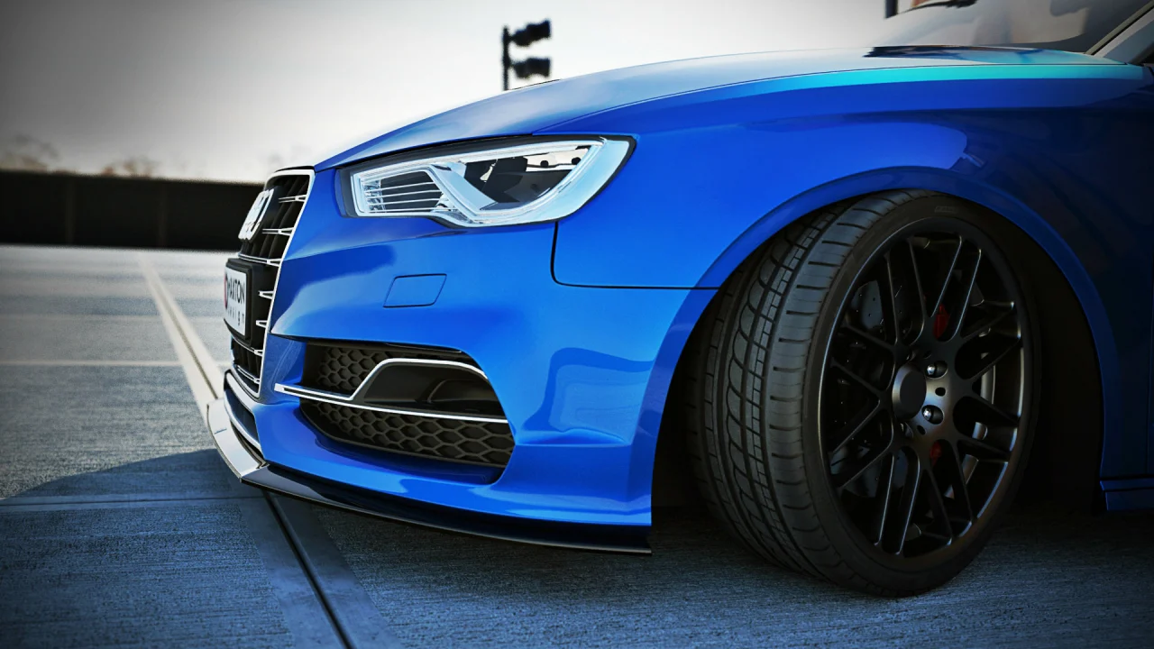 Maxton Design Front Splitter for Audi S3 8V Saloon, Cabrio/Audi A3 8V S-Line Saloon, Cabrio (2013-2016) - Image 3