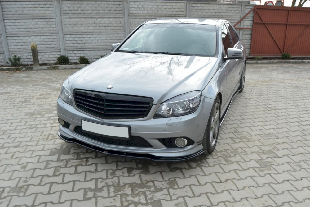 Maxton Design Front Splitter for Mercedes C-Class W204 AMG-Line (Pre-Face 2007-2010) - Image 3