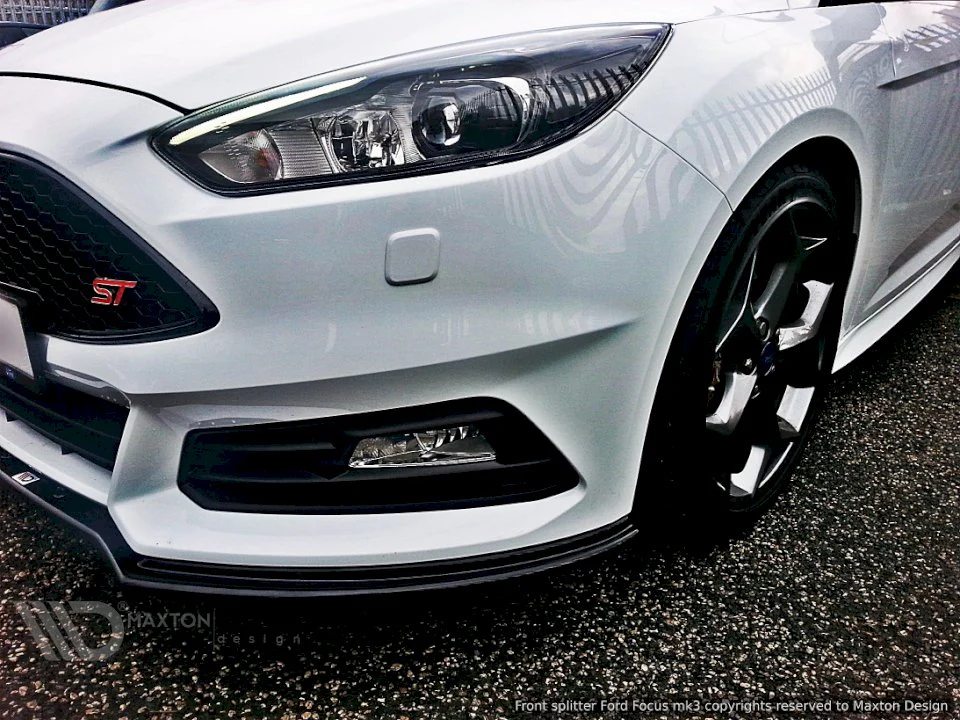 Maxton Design Front Splitter V.1 for Ford Focus ST MK3 Facelift Model (2015-2018) - Image 2