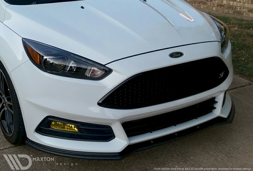 Maxton Design Front Splitter V.1 for Ford Focus ST MK3 Facelift Model (2015-2018) - Image 3