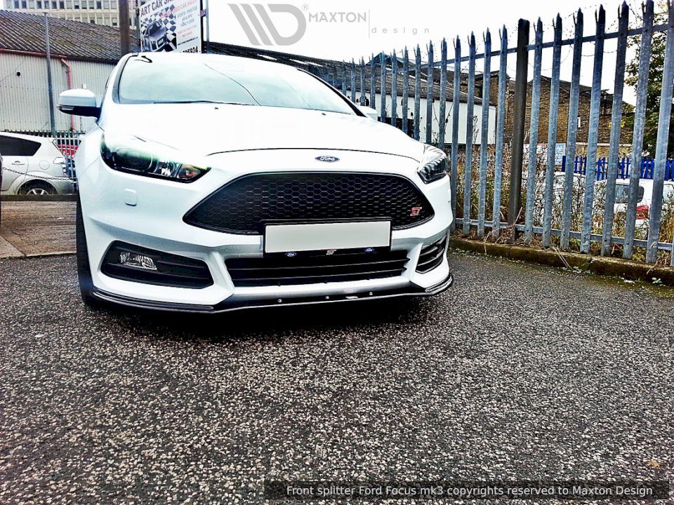 Maxton Design Front Splitter V.1 for Ford Focus ST MK3 Facelift Model (2015-2018) - Image 4