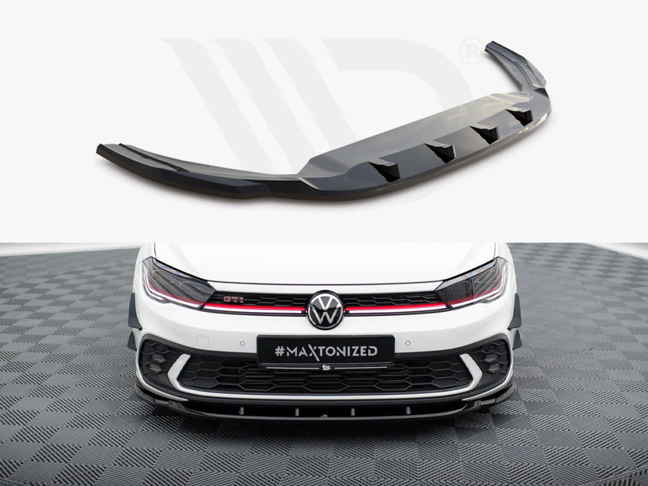 Maxton Design Front Splitter V.1 Volkswagen Polo Gti Mk6 Facelift