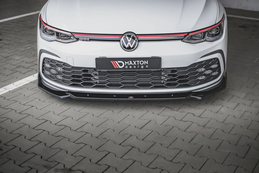 Maxton Design Front Splitter V.2 + Flaps for Volkswagen Golf MK8 GTI (2020+) - Image 4