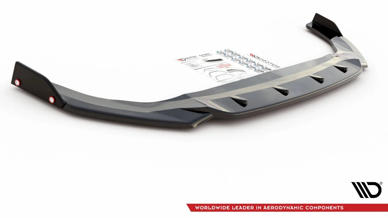 Maxton Design Front Splitter V.2 + Flaps for Volkswagen Golf MK8 GTI (2020+) - Image 6