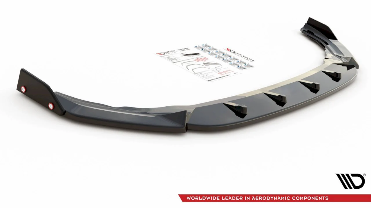 Maxton Design Front Splitter V.2 + Flaps for Volkswagen Golf MK8 R (2020+) - Image 5