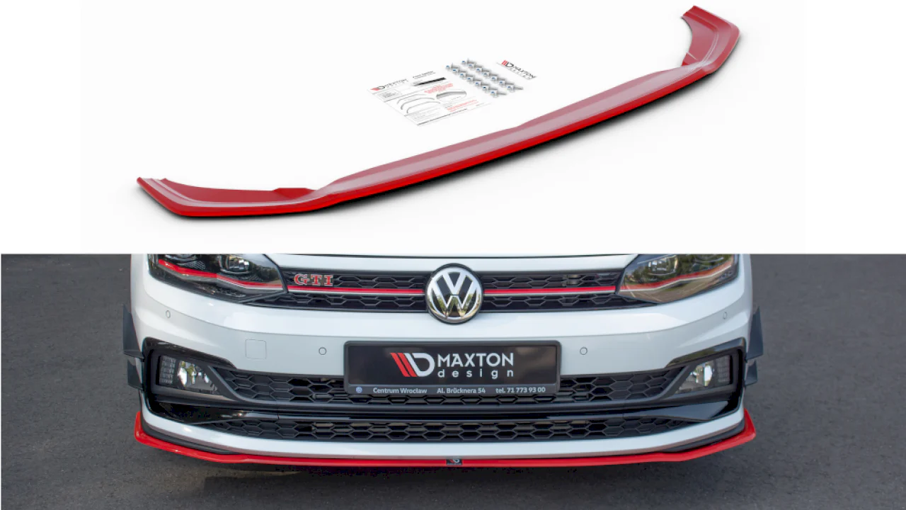 Maxton Design Front Splitter V.2 for Volkswagen Polo MK6 AW GTI (2017-2021) - Image 3