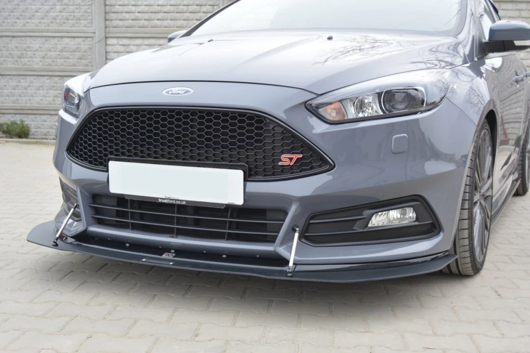 Maxton Design Hybrid Front Splitter V.1 For Ford Focus ST MK3 Facelift Model (2015-2018) - Image 2