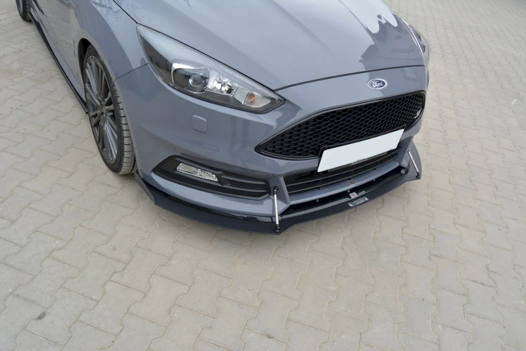 Maxton Design Hybrid Front Splitter V.2 For Ford Focus ST MK3 Facelift Model (2015-2018) - Image 2