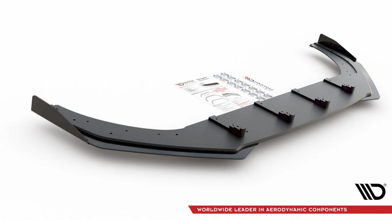 Maxton Design Racing Durability Front Splitter (+Flaps) for Volkswagen Golf MK8 GTI (2020+) - Image 5