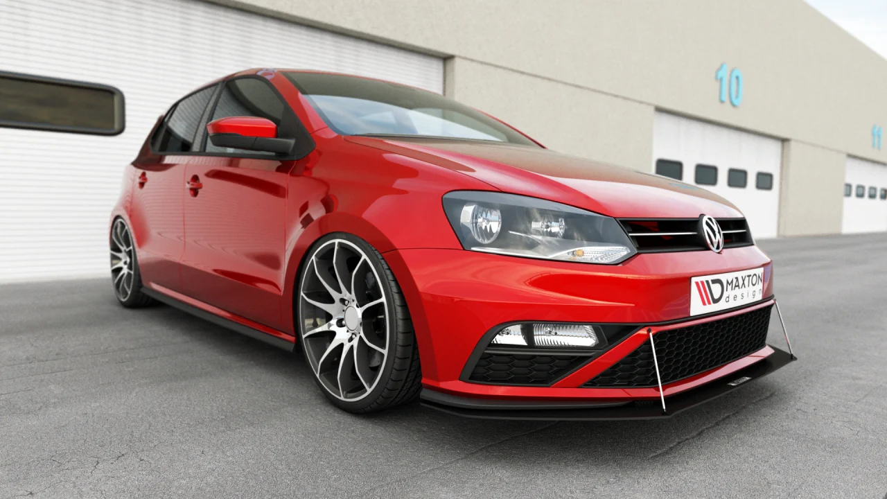Maxton Design Racing Front Splitter For Volkswagen Polo MK5 GTI (Facelift) (2015-2017) - Image 2