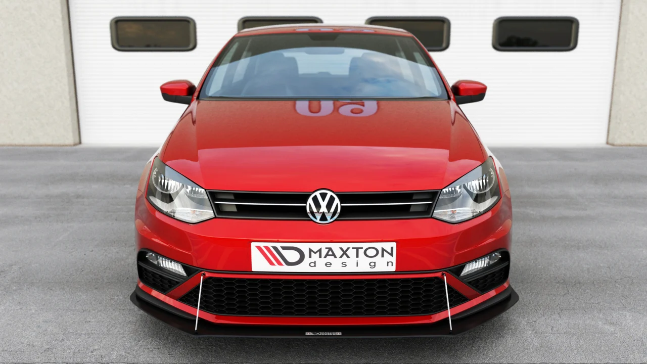 Maxton Design Racing Front Splitter For Volkswagen Polo MK5 GTI (Facelift) (2015-2017) - Image 3