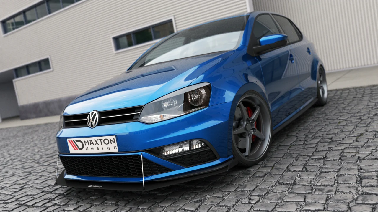 Maxton Design Racing Front Splitter For Volkswagen Polo MK5 GTI (Facelift) (2015-2017) - Image 7