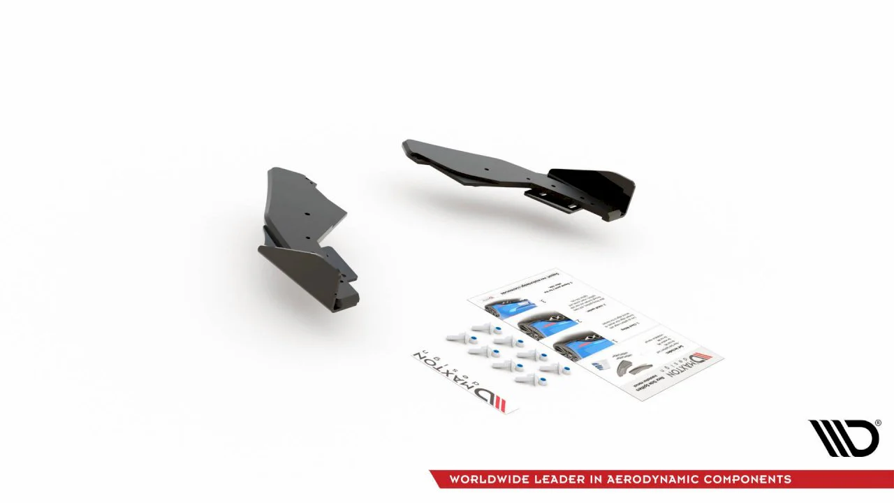 Maxton Design Racing Durability Rear Side Splitters/Spats (+Flaps) For Volkswagen Golf MK8 GTI (2020+) - Image 5