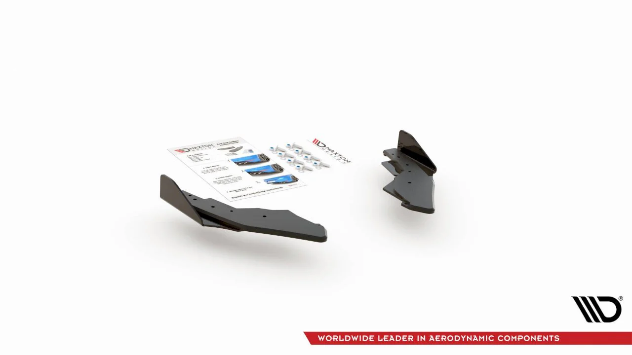 Maxton Design Racing Durability Rear Side Splitters/Spats (+Flaps) For Volkswagen Golf MK8 GTI (2020+) - Image 6
