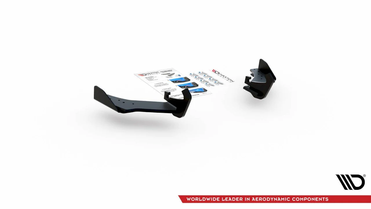 Maxton Design Racing Rear Side Splitters/Spats & Flaps for Volkswagen Golf MK7.5 R (2017-2019) - Image 7