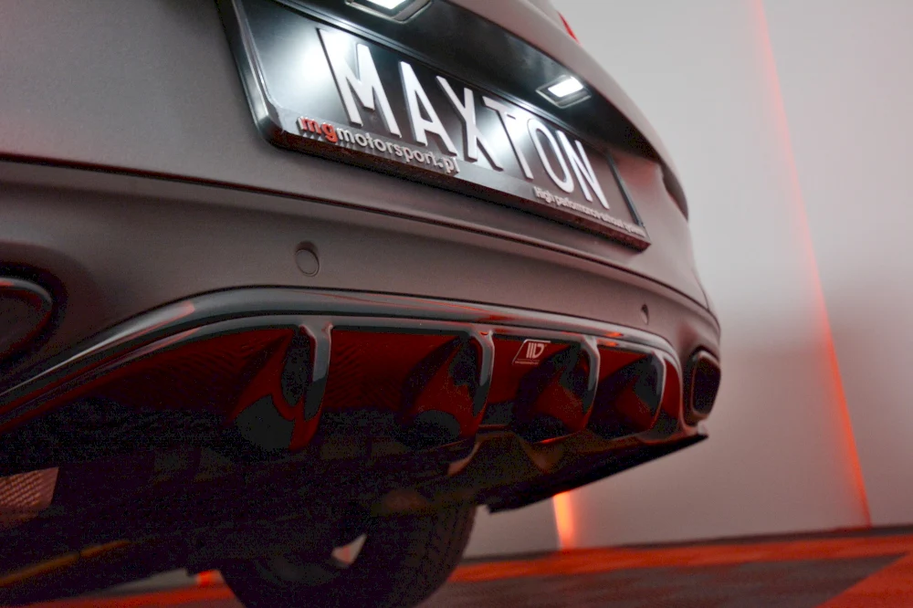 Maxton Design Rear Diffuser for Mercedes C-Class W205 Coupe AMG-Line (2015-2018) - Image 2