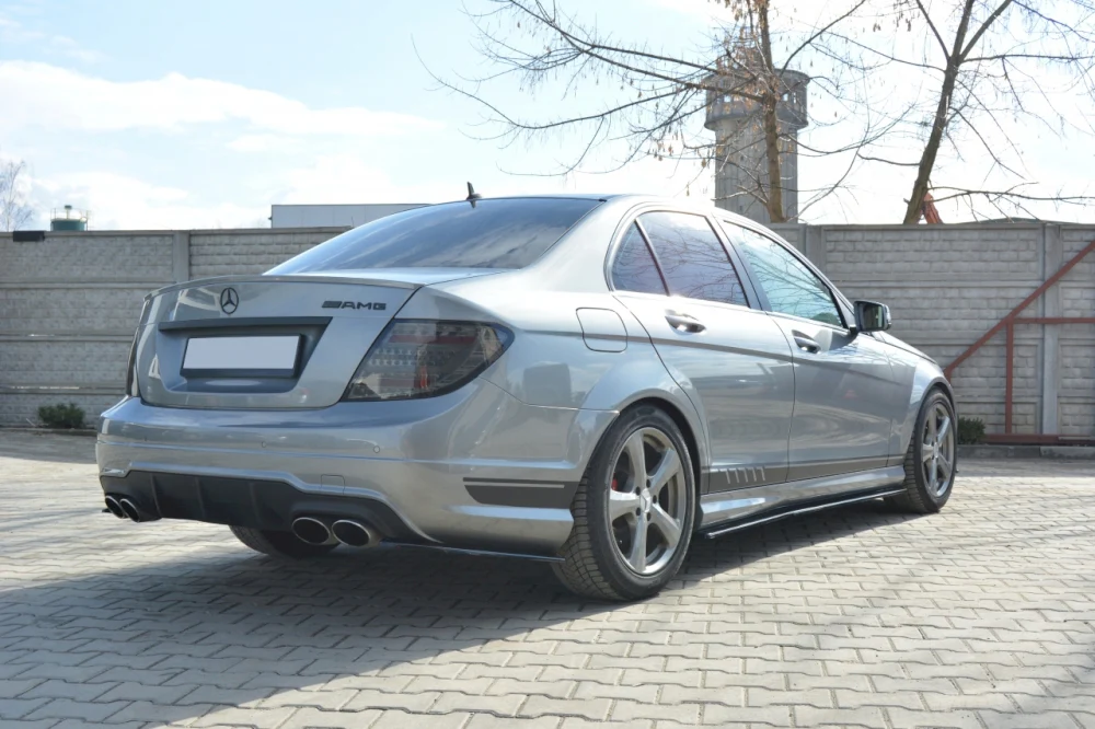Maxton Design Rear Side Splitters/Spats for Mercedes C-Class W204 AMG-Line (Facelift) / C63 AMG (2011-2014) - Image 4