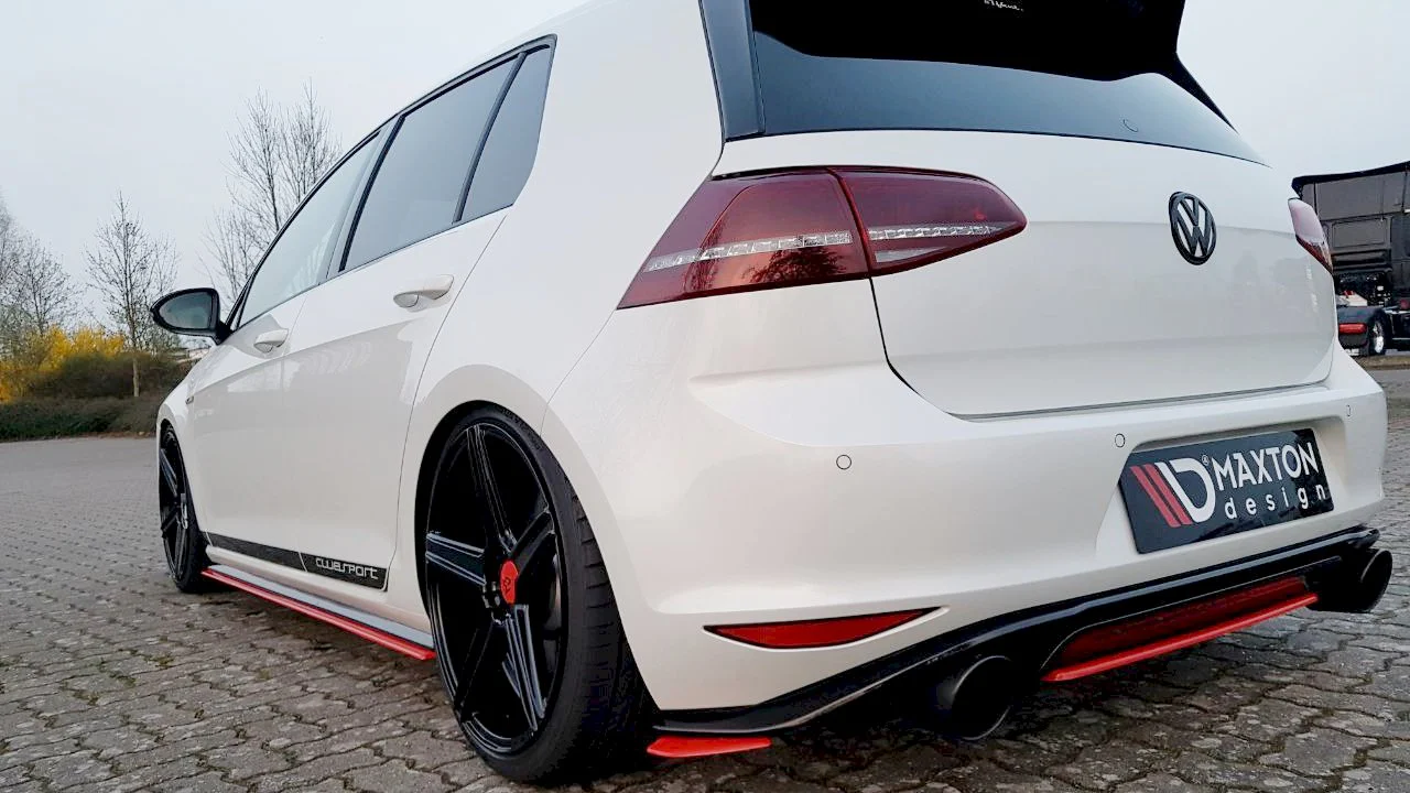Maxton Design Rear Side Splitters/Spats For Volkswagen Golf MK7 GTI Clubsport (2016-2017) - Image 2